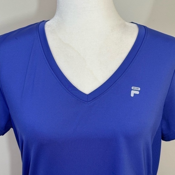 Fila sz lg athleisure top   Short sleeves   V- neck royal blue - Picture 2 of 12